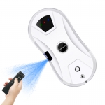 Liectroux YW610 Ikkunanpesurobotti ultraäänisuihkutuksella, tekoälyreittiohjaus, kaksilevyinen simuloitu kiertoliike ja moppaus, kompakti koko, 30 ml vesisäiliö, UPS-sähkökatkos suojaus, vahva turvaköysi